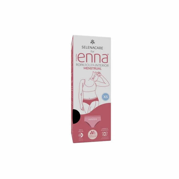 Enna Menstrual Hipster Brief Black Heavy Flow Size XS Day & Night