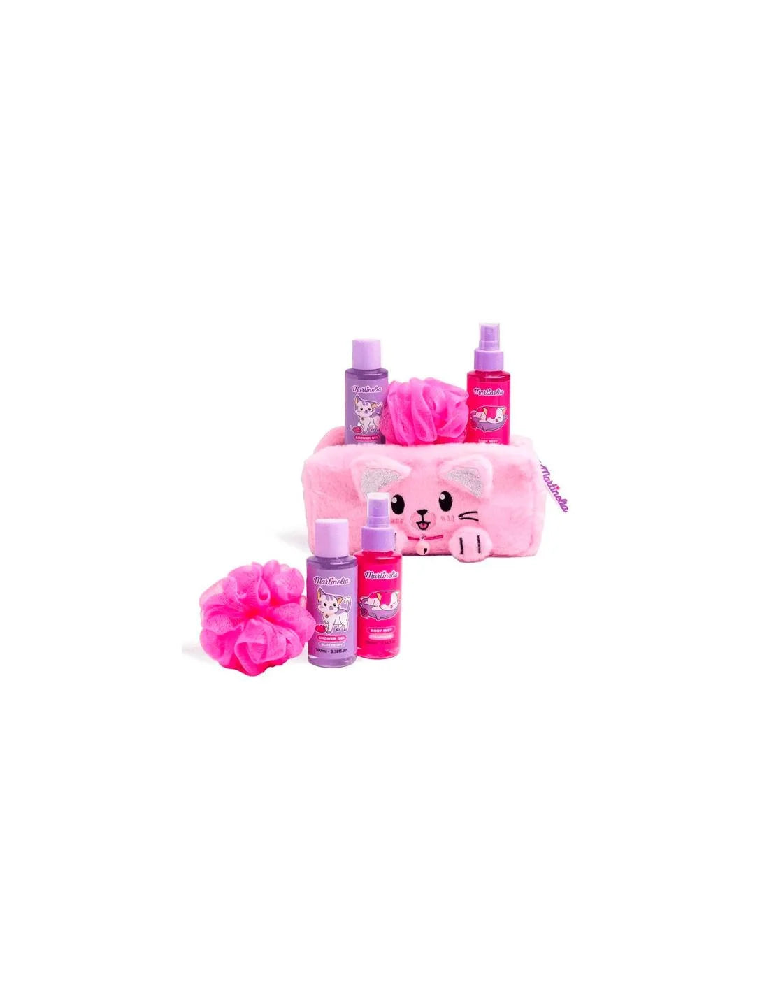 Martinelia Pink Kitty Toiletry Bag Gel Body Spray