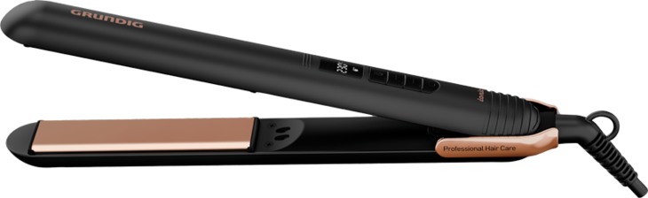 Grundig HS 7030 Piastra per capelli Caldo Nero, Rose Gold 1,8 m