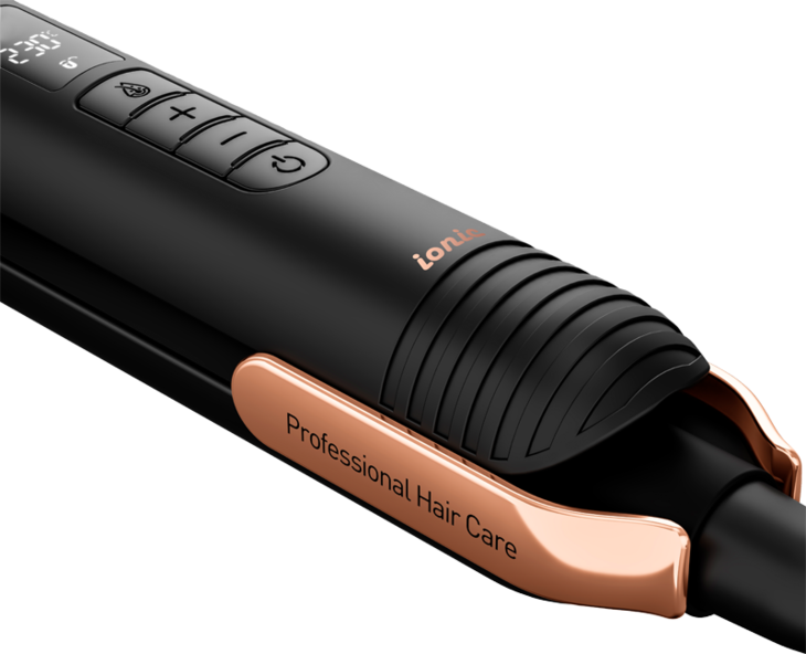 Grundig HS 7030 Piastra per capelli Caldo Nero, Rose Gold 1,8 m