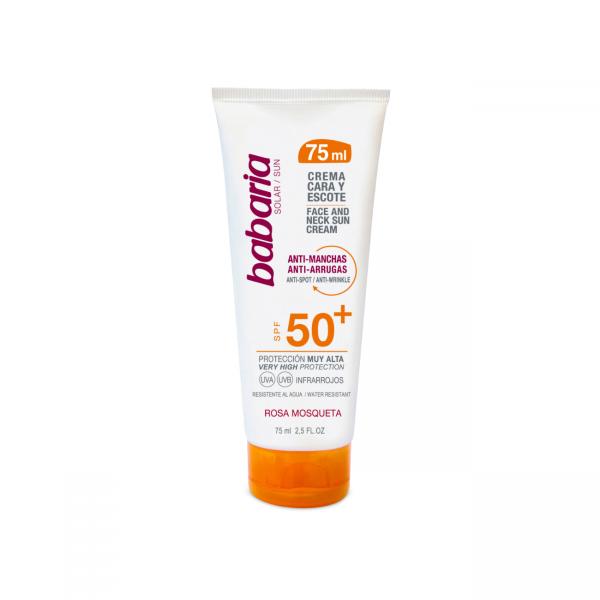 Babaria Face And Neck Sun Cream Anti Spot Wrinkle Spf50 75ml