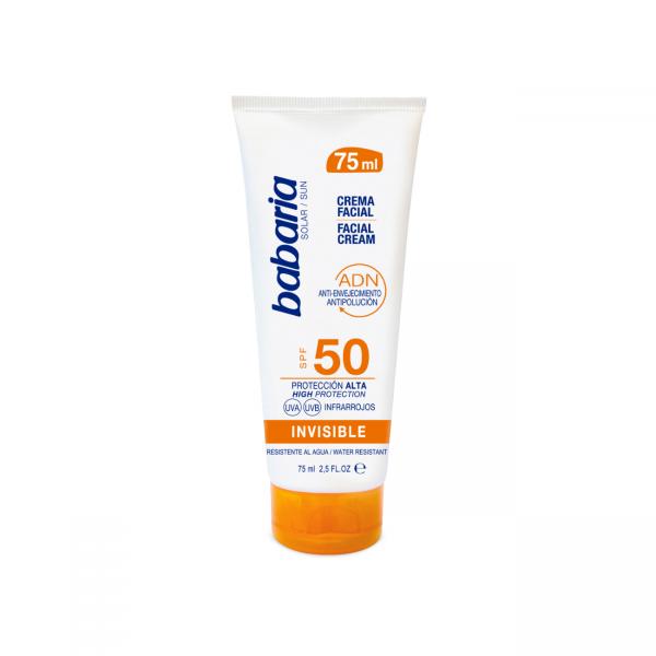 Babaria Facial Cream Spf50 Aloe Vera Water Resistant 75ml 