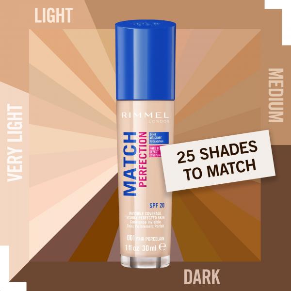 Rimmel Match Perfection Foundation 301 Warm Honey