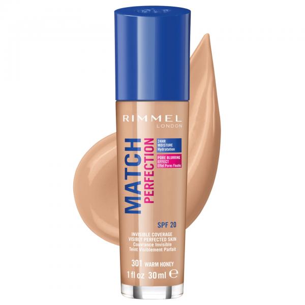 Rimmel Match Perfection Foundation 301 Warm Honey