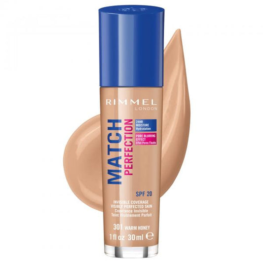 Rimmel Match Perfection Foundation 301 Warm Honey