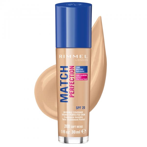 Rimmel Match Perfection Foundation Spf20 200 Soft Beige