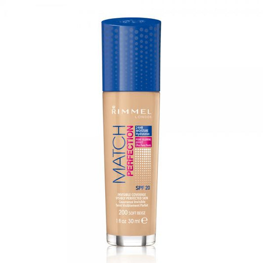 Rimmel Match Perfection Foundation Spf20 200 Soft Beige