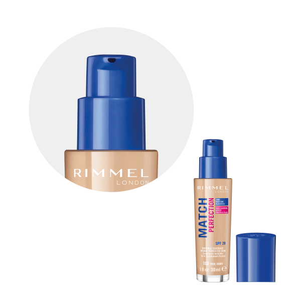 Rimmel London Match Perfection Foundation Spf20 103 True Ivory 30ml