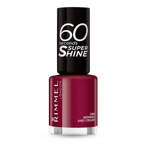 Rimmel London 60 Seconds Super Shine Nail Lacquer 340 Berries And Cream