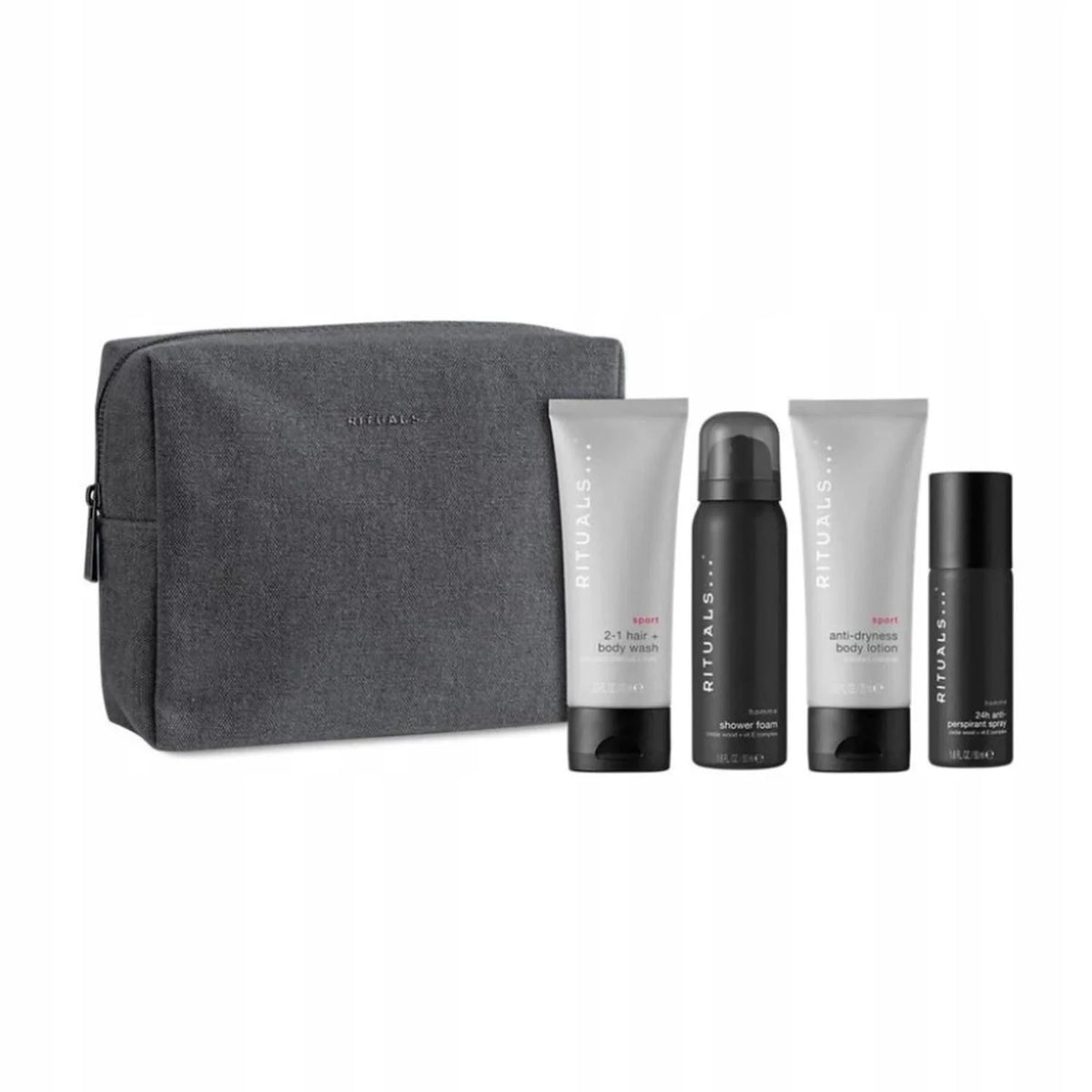 Rituals Homme Sport Gel De Bao 50ml Espuma De Bao 1u Locion Corporal Perfumada 1u Desodorante Spray 1u