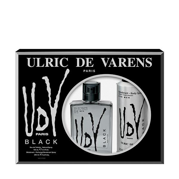 Ulric De Varens UDV Black For Men Eau De Toilette Spray 100ml Set 2 Pieces