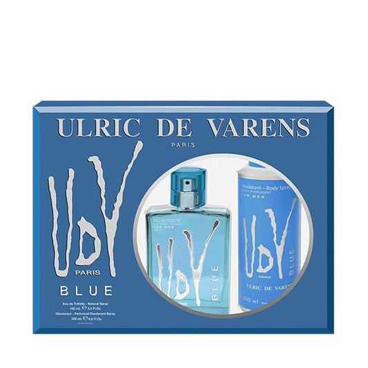 Ulric De Varens Blue Eau De Toilette Spray 100ml Set 2 Pieces