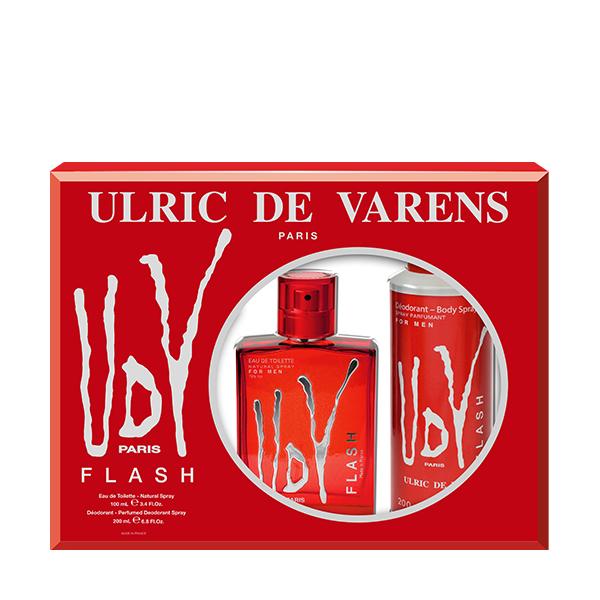 Ulric De Varens Flash Eau De Toilette Spray 100ml Set 2 Pieces