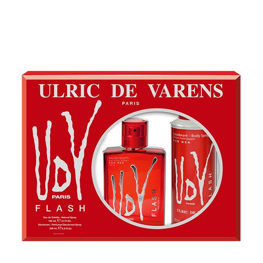 Ulric De Varens Flash Eau De Toilette Spray 100ml Set 2 Pieces