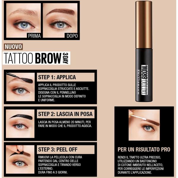 Maybelline Tattoo Brow Easy Peel Off Tint 3 Dark Brown
