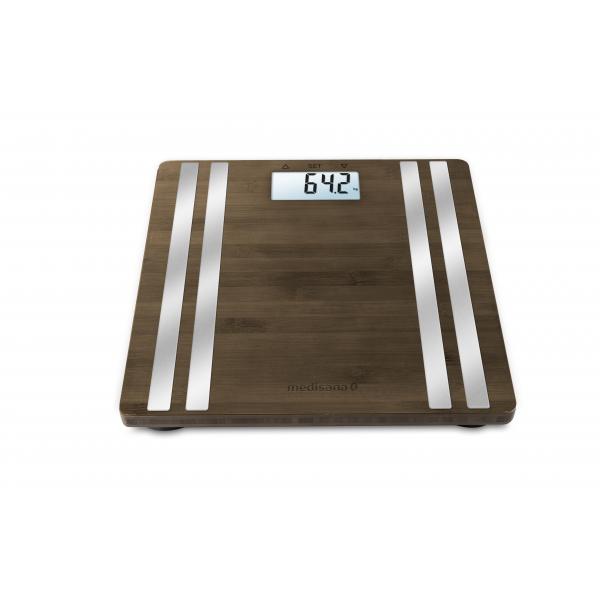 Medisana BS 552 Rettangolo Bamboo, Argento Bilancia pesapersone elettronica