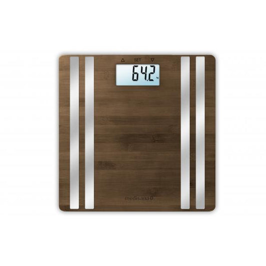 Medisana BS 552 Rettangolo Bamboo, Argento Bilancia pesapersone elettronica