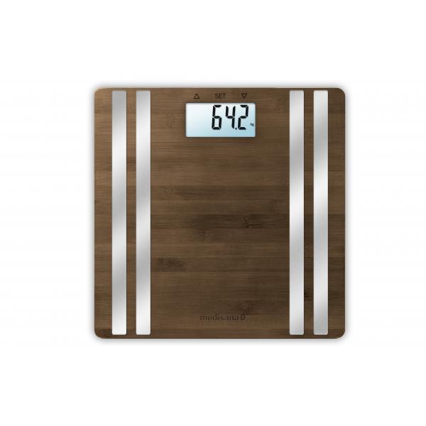 Medisana BS 552 Rettangolo Bamboo, Argento Bilancia pesapersone elettronica