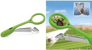 WEDO Zeckenzange "Quickex", mit Lupe und LED-Licht, grn Vergrerung: 4-fach, Kunststofflinse mit einem Durchmesser - 1 Stck (271 791211)