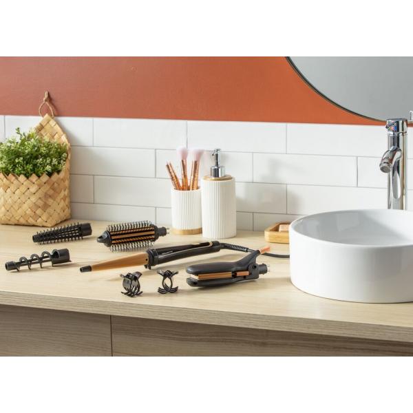 Rowenta Infinite Looks CF4231 Multistyler Caldo Nero, Bronzo 1,8 m (Rowenta Infinite Looks CF4231 Multisty)