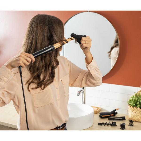 Rowenta Infinite Looks CF4231 Multistyler Caldo Nero, Bronzo 1,8 m (Rowenta Infinite Looks CF4231 Multisty)