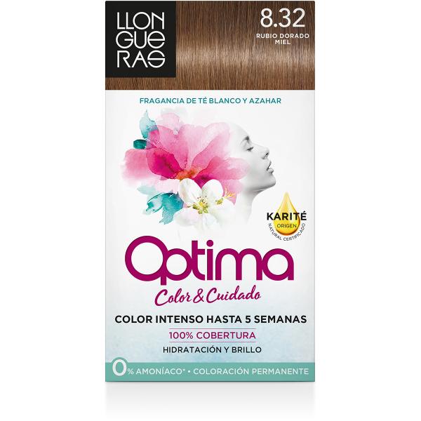 Tintura Senza Ammoniaca Llongueras Optima N 8.32-Light Blond Natural (1 Unità)