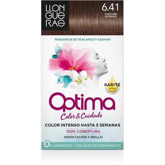 Llongueras Optima Permanent Hair Colour Ammonia Free 6.41 Candy Chocolate