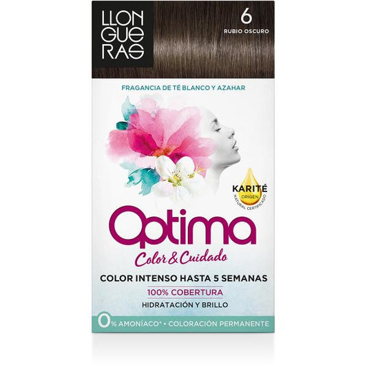 Llongueras Optima Permanent Hair Colour Ammonia Free 6 Dark Blonde