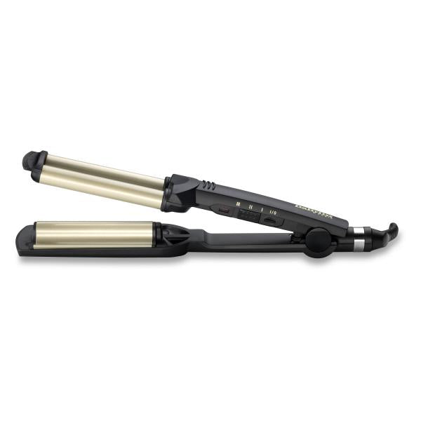 BaByliss EasyWaves Piastra texturizzante Caldo Nero, Argento 1,8 m