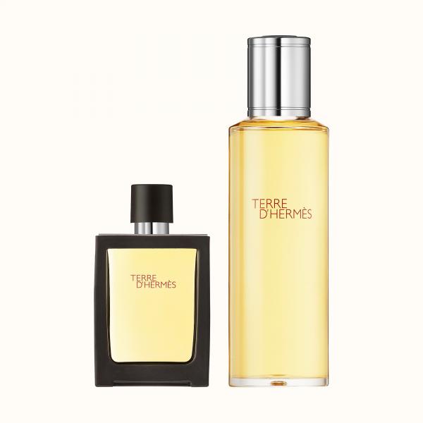 Terre D'hermes Eau De Perfume Spray Refillable 30ml Set 2 Pieces 