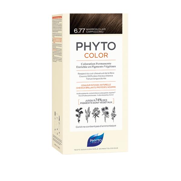 Phyto Hair Colour By Phytocolor 6.77 Light Brown Cappuccino 180g