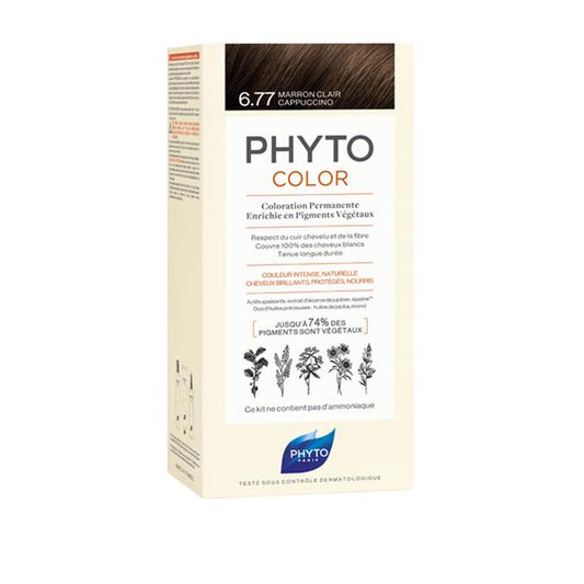 Phyto Hair Colour By Phytocolor 6.77 Light Brown Cappuccino 180g