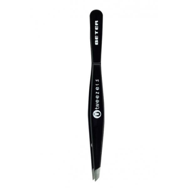 Beter Tweezers Magnetic Slanted Tip Black