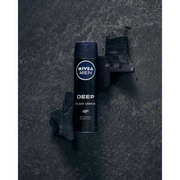 Nivea Men Deep Black Carbon Deodorant Spray 150ml