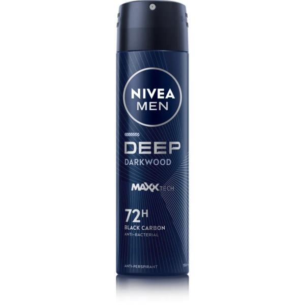 Nivea Men Deep Black Carbon Deodorant Spray 150ml