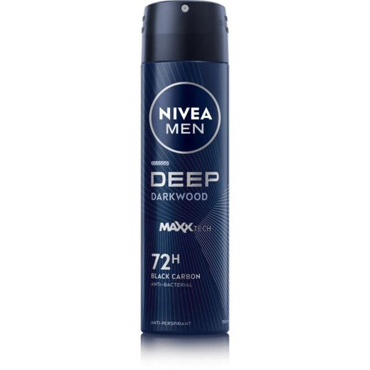Nivea Men Deep Black Carbon Deodorant Spray 150ml