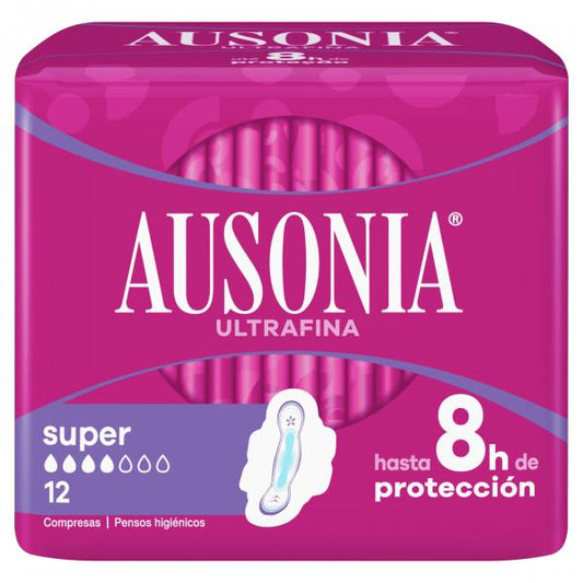 Ausonia Super Plus With Wings Sanitary Towels 12 Units