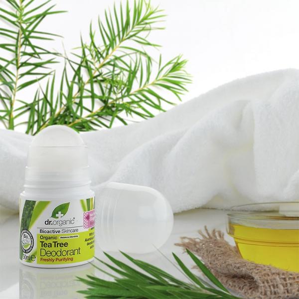 Dr Organic Tea Tree Deodorant Roll On 50ml