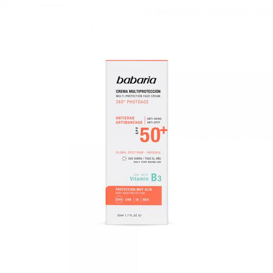 Crème anti-taches Babaria Solar Multiprotection SPF50 50ml 