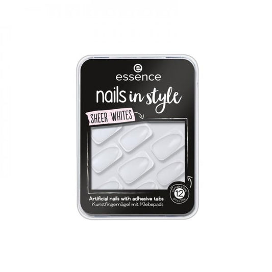 Essence Cosmetics Nails In Style Uas Artificiales 11-Sheer Whites 12 U