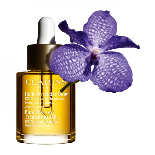 Clarins Blue Orchid Face Treatment Oil Dehydrated Skin 30ml