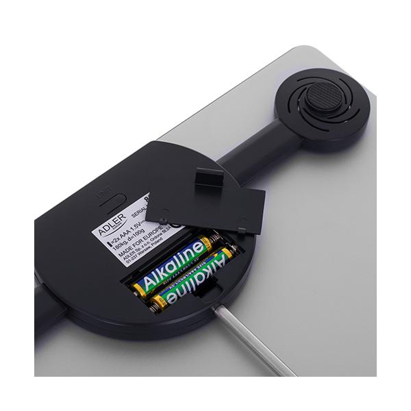 Adler AD 8174s Rettangolo Argento Bilancia pesapersone elettronica