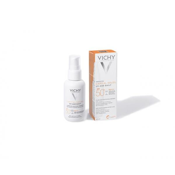 Vichy Capital Soleil Uv-Age Daily SPF50+ Water Fluid Antifotoaging 40ml