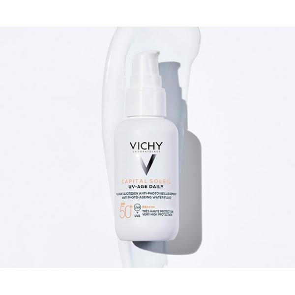 Vichy Capital Soleil Uv-Age Daily SPF50+ Water Fluid Antifotoaging 40ml