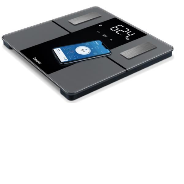 Beurer Personenwaage, digitale Anzeige, LED-Ausfhrung, Ziffernhhe: 40mm, Body-Mass-Index (BMI) Erm (760.11)