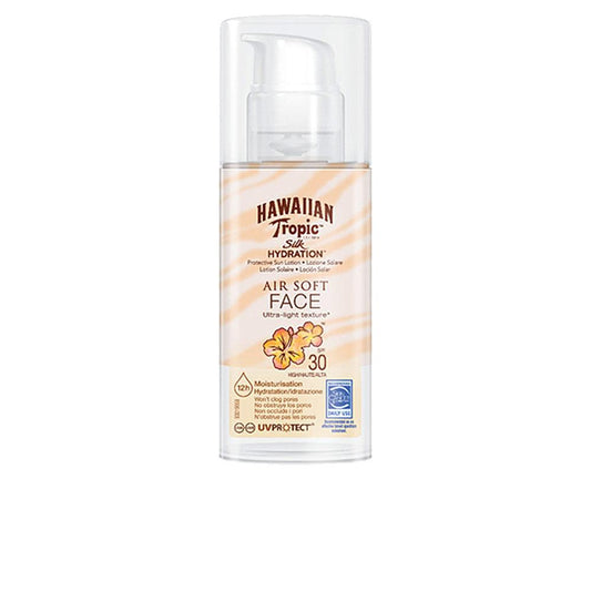 Hawaiian Tropic Silk Air Soft Crema Solare Viso Idratazione Prolungata 12 Ore