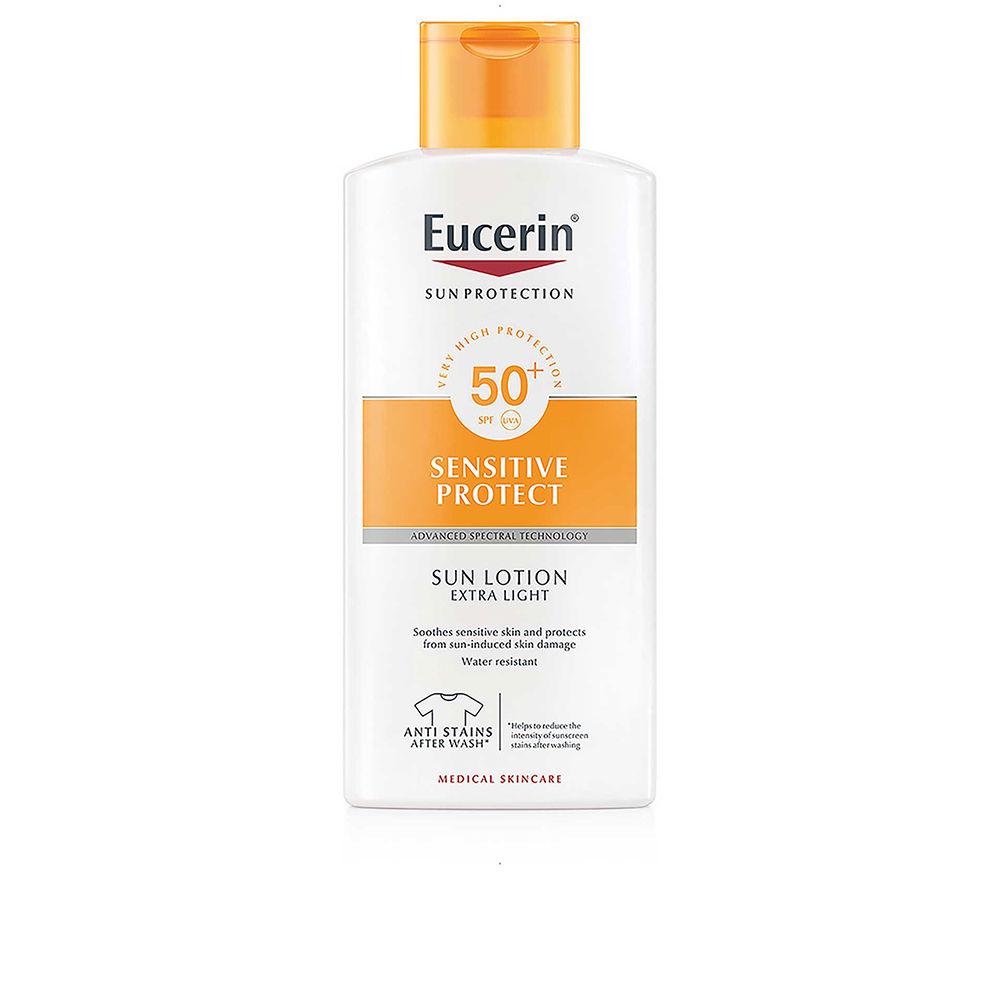 Eucerin Sensitive Protect Lozione Solare Ultra Leggera SPF50 Plus Protezione Solare Avanzata