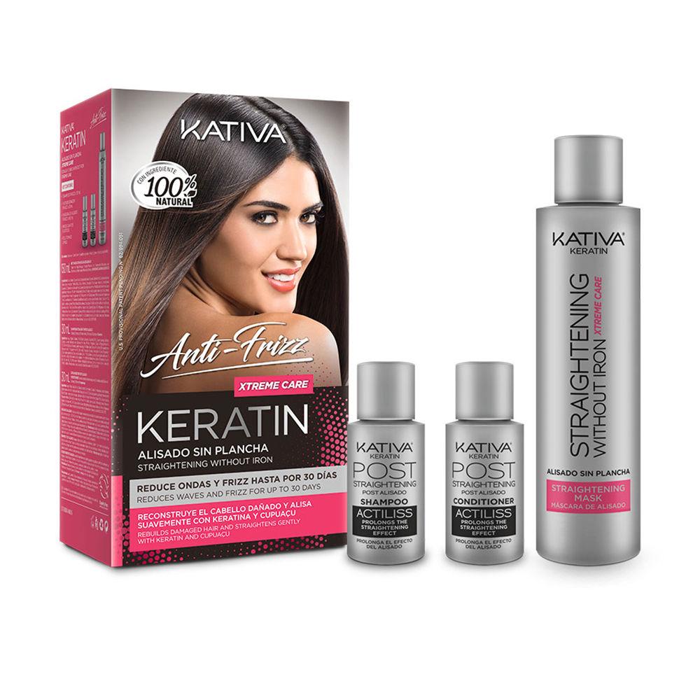 Kativa Keratin Anti-Frizz Kit Raddrizzante Capelli Controllo Frizz 30 Giorni