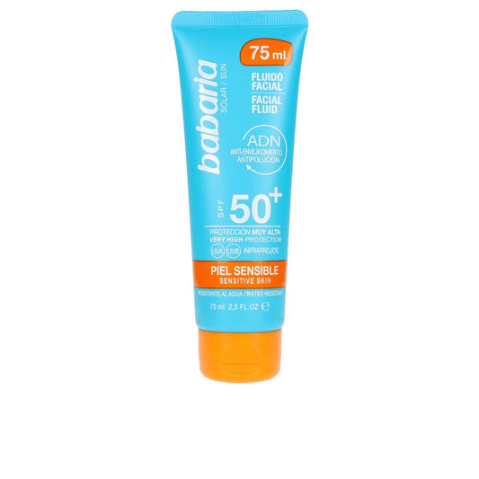 Babaria Solar Adn Fluido Solare Viso Per Pelle Sensibile SPF50 Plus Protezione Avanzata UVA UVB