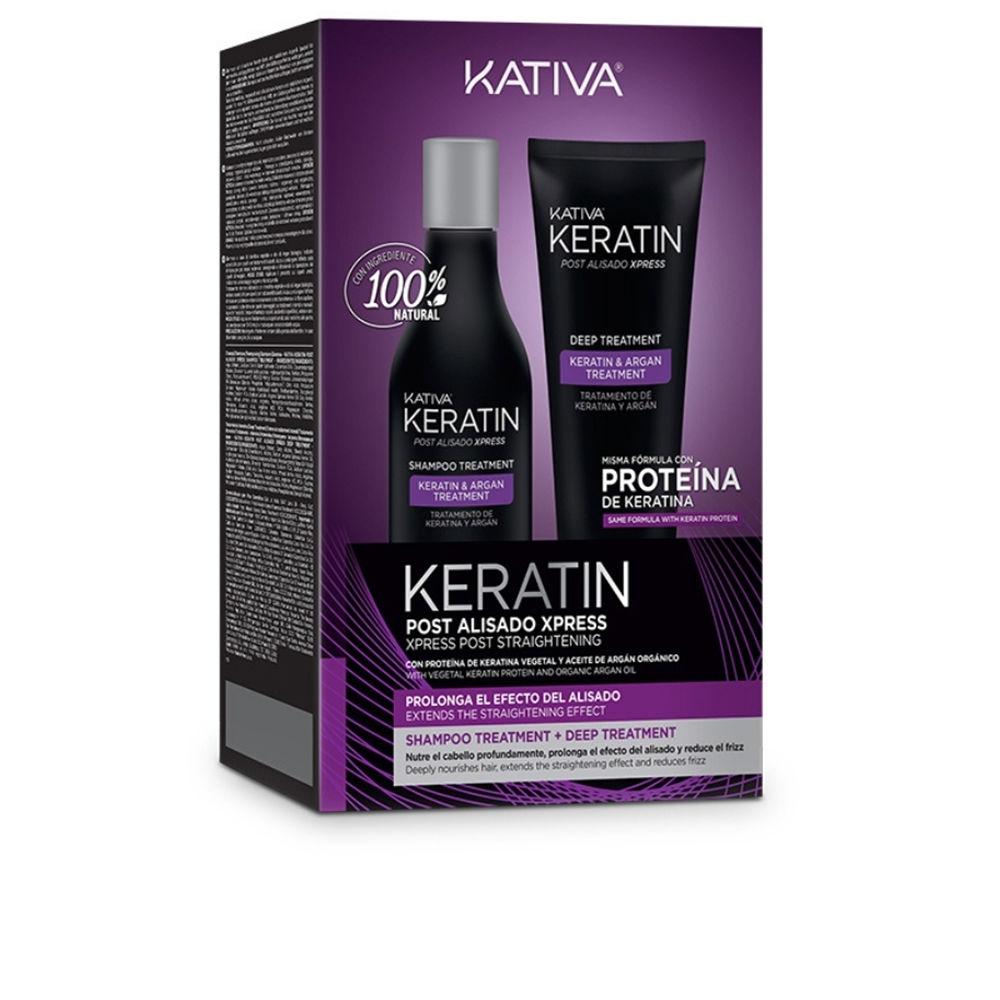 Kativa Keratin Express Set Cura Capelli Post Lisciatura Brasiliana Trattamento Lenitivo Intensivo